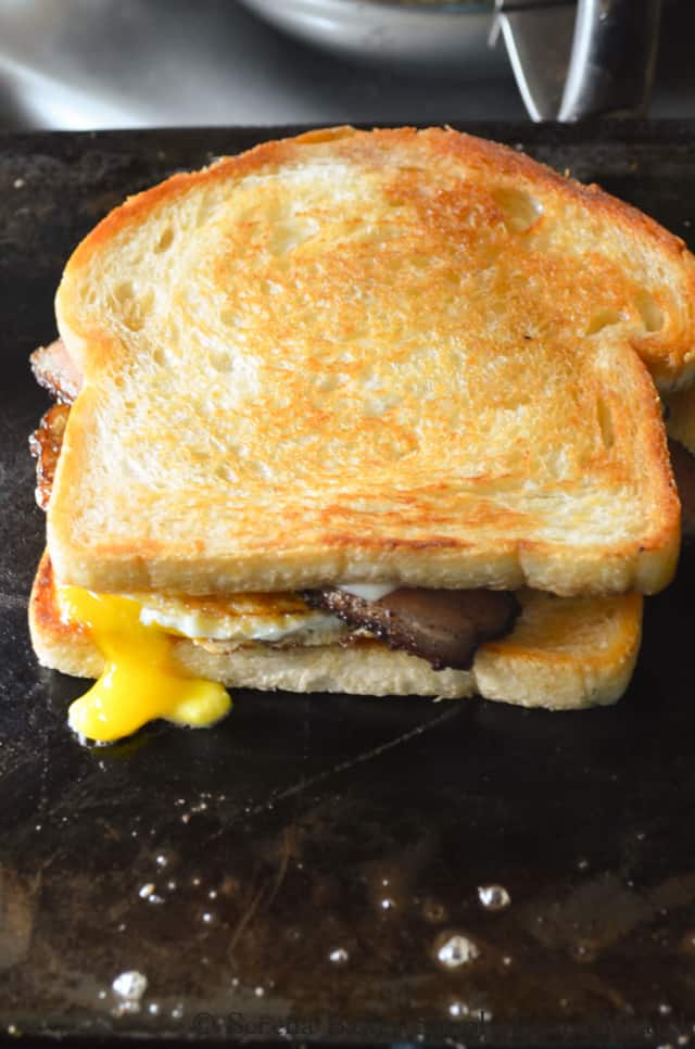 Breakfast Bacon and Egg Grilled Cheese Sandwich Serena Bakes Simply