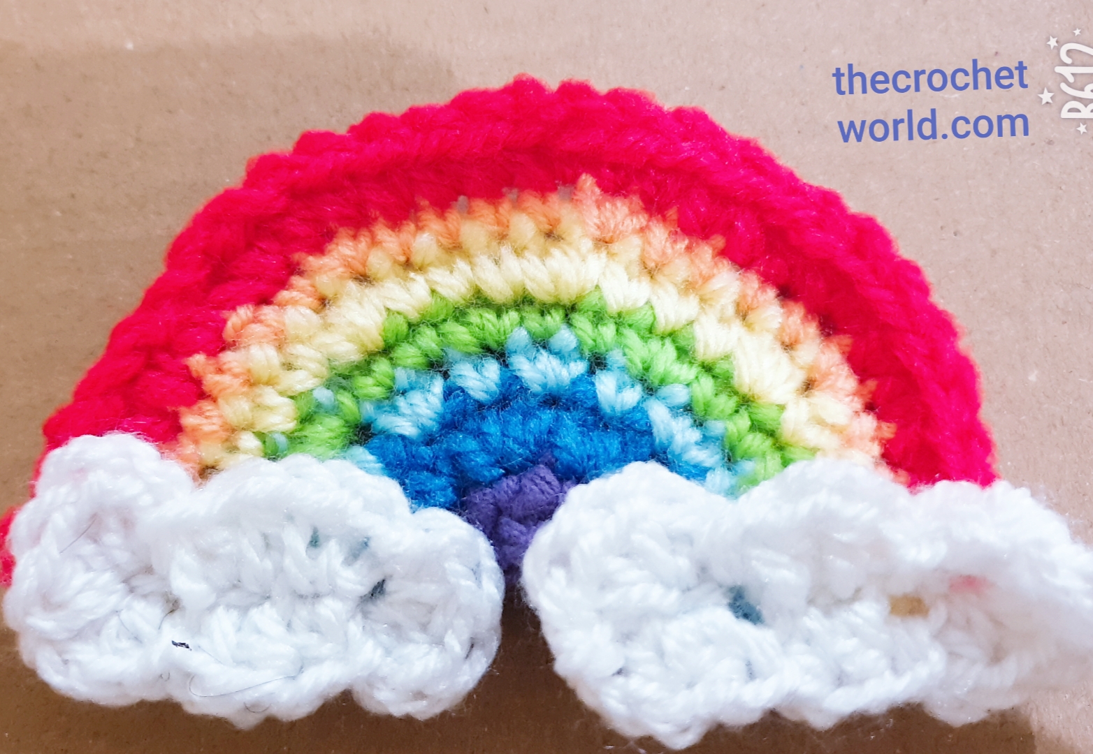 How to make Crochet Rainbow Applique