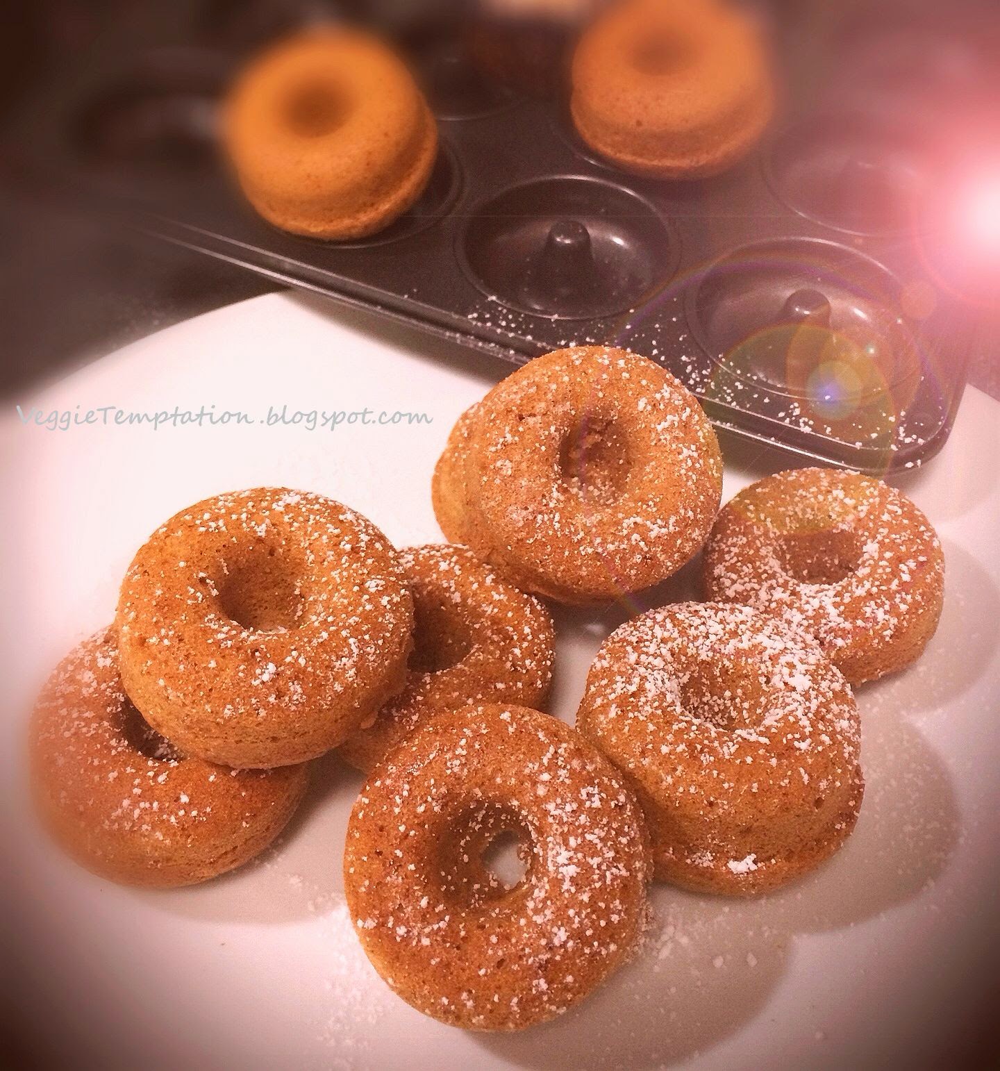 ♥ Veggie Temptation Vegan Baked Cinnamon Donuts (Whole Wheat)