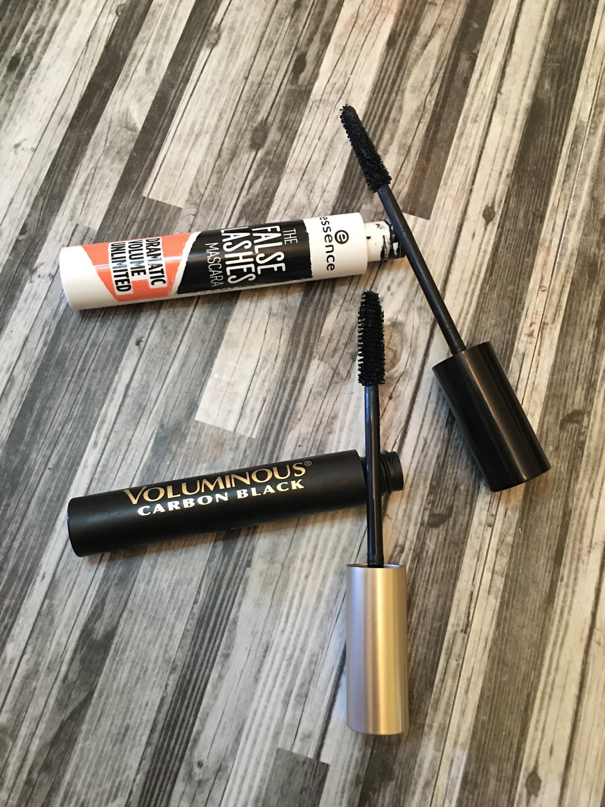 Essence False Lash Mascara VS L'Oreal Voluminous Carbon Black