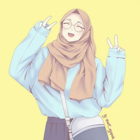 Gambar Kartun Muslimah Untuk Wallpaper ( Lucu, Bercadar, Berkecamata
