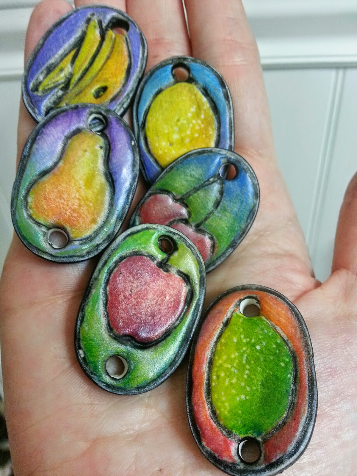 Artybecca More colored pencil on clay