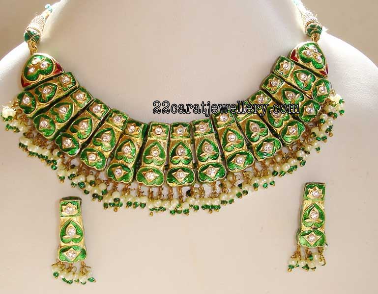 Rajasthani Kundan Necklace Jewellery Designs