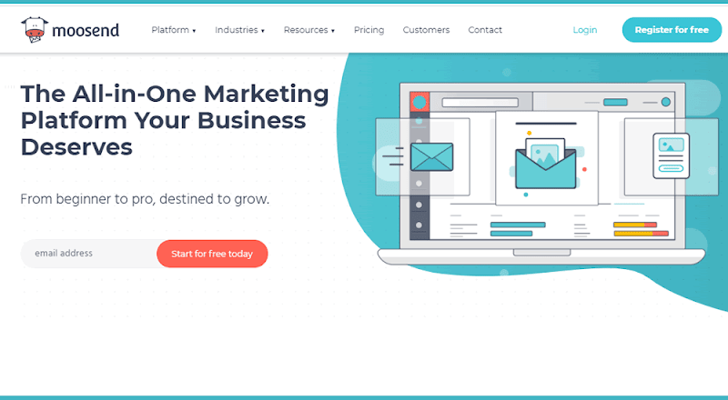 automate your marketing tasks with Moosend