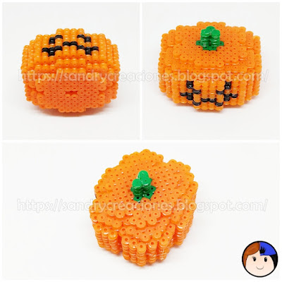 Calabaza Hama Beads 3D 9