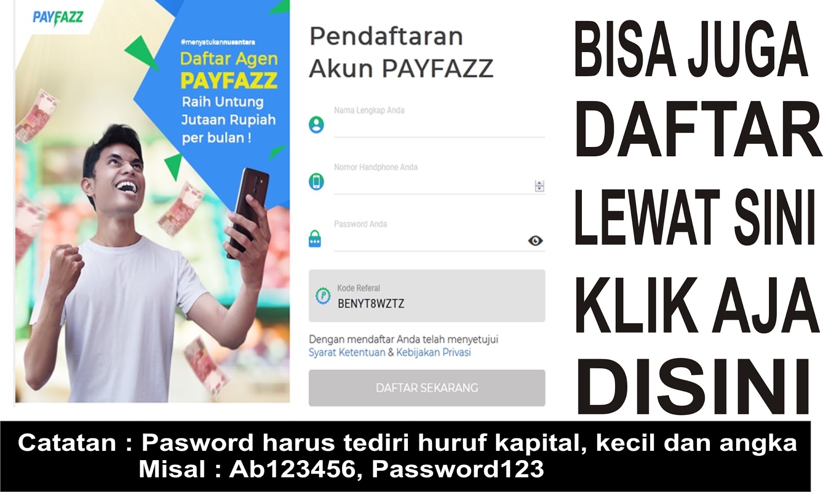 DAFTAR PAYFAZZ BISA JUGA LEWAT LINK  INI