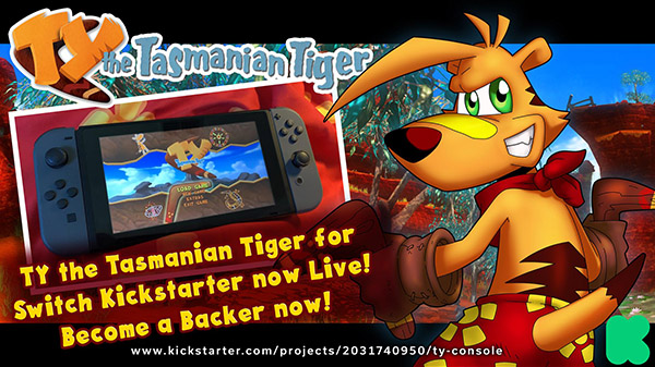TY the Tasmanian Tiger (Switch) tem campanha aberta no Kickstarter