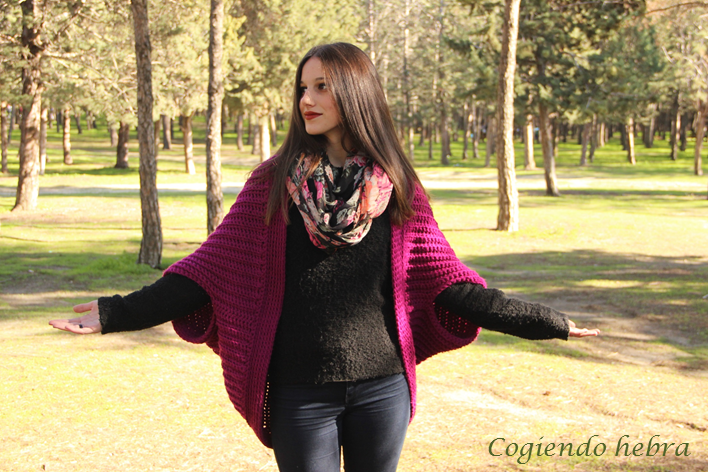 chaqueta kimono bluu