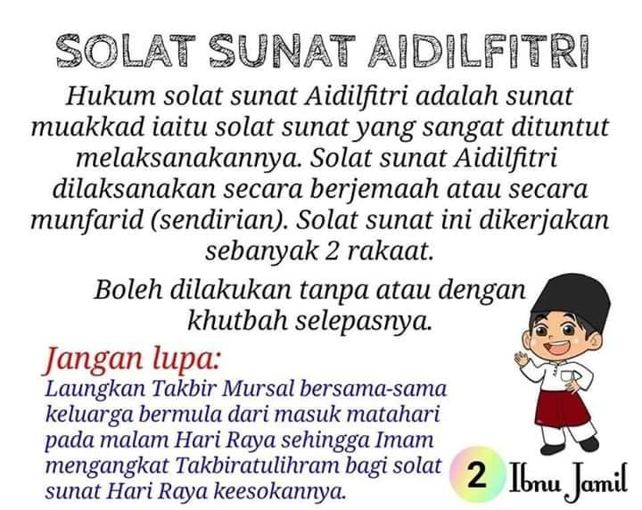 Jakim Kit Panduan Solat Sunat Aidilfitri Di Rumah Teks Khutbah Amalan Sunat Dalam Tempoh Pkpb