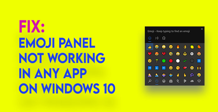 Panel Emoji no funciona en Windows 10