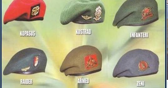 Kenapa Baret Kopassus, Kostrad Miring ke kanan tapi Brimob