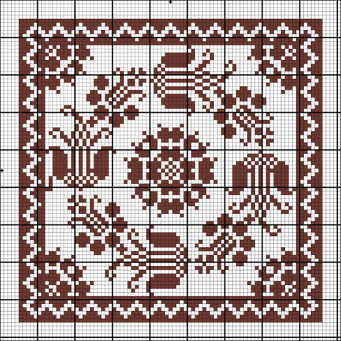 Free monochrome cross stitch patterns