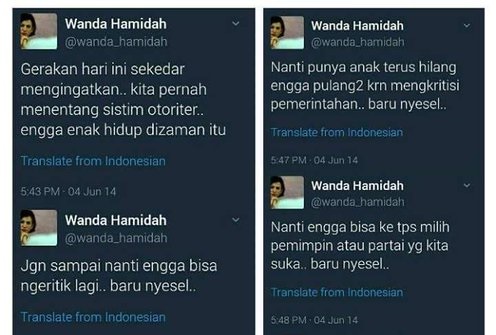 Prediksinya soal Indonesia Dianggap Jitu, Tagar #WandaHamidahPeramalUlung Trending Topic