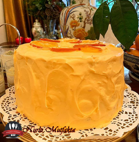 Mandalina Kremalı Chiffon Kek Nurlumutfakta