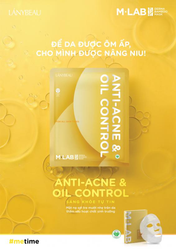 Mặt nạ Mlab Anti Acne Oil Control(AO) – Vàng  – 1 MIẾNG