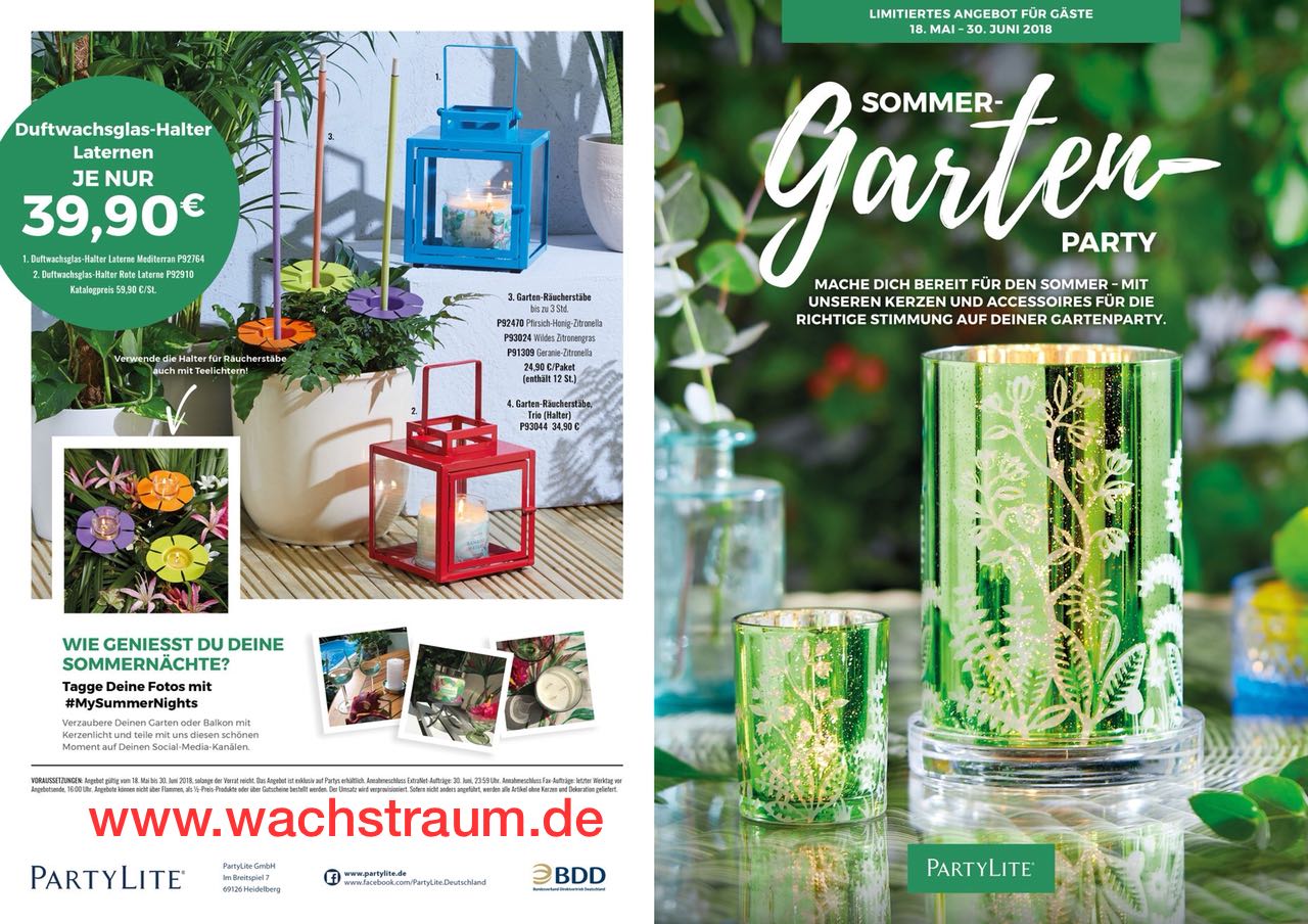 wachstraum.de PartyLite® Online Shop Partylite.de Angebote Mai 2018