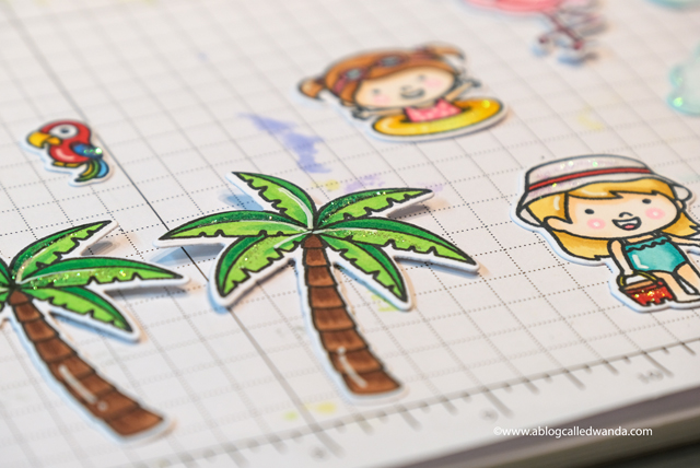 Sunny Studio Stamps: Fabulous Flamingos Coastal Cuties Sending Sunshine Fluffy Clouds Summer Themed Pop Up Card by Wanda Guess