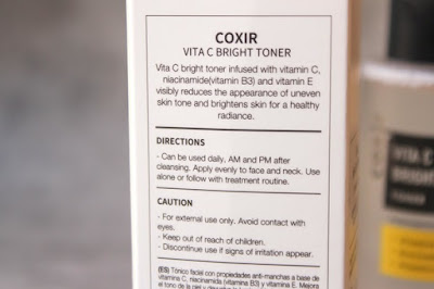 packaging coxir vita bright c toner