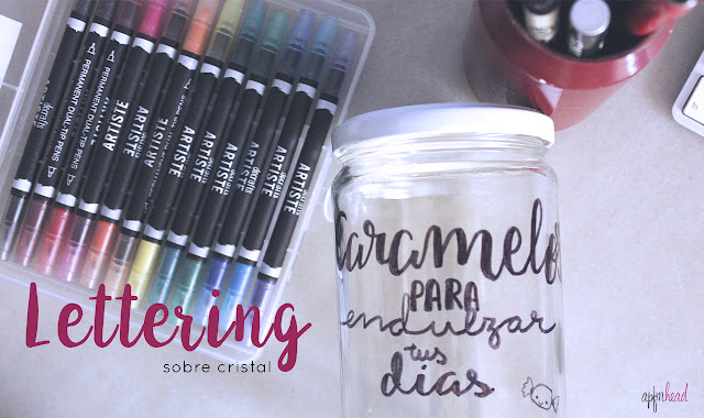 DIY: Bote para caramelos con lettering