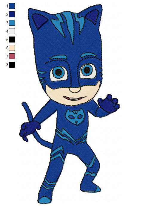 New embroidery design pj masks 02 embroidery design