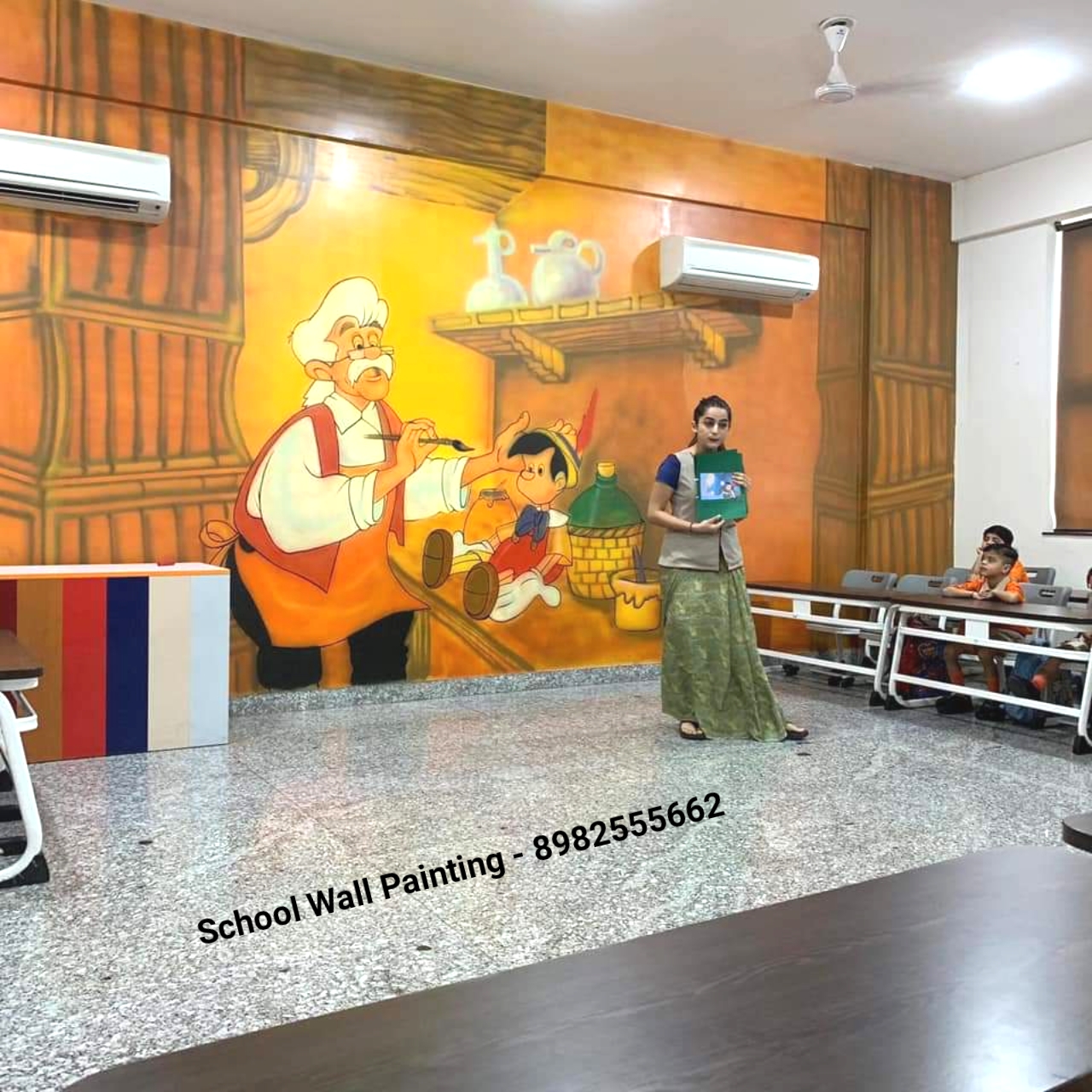 Playschool Wall Painting,Nursery School Wall Painting Artist,School
