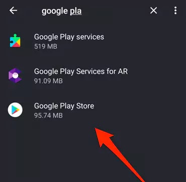 Google Play إعدادات تطبيق
