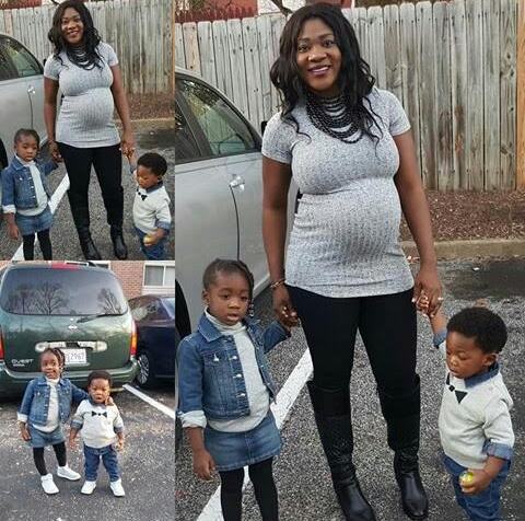 Pregnant Mercy Johnson & her kids in lovely new photos