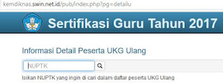 Pencarian data UKG Ulang Kedua