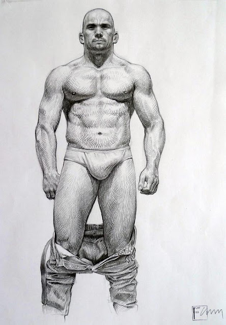 MALE DRAWING ART BLOG :  FURY 161 / MARC MING CHAN DRAWING GRAPHITE ON PAPER c1995