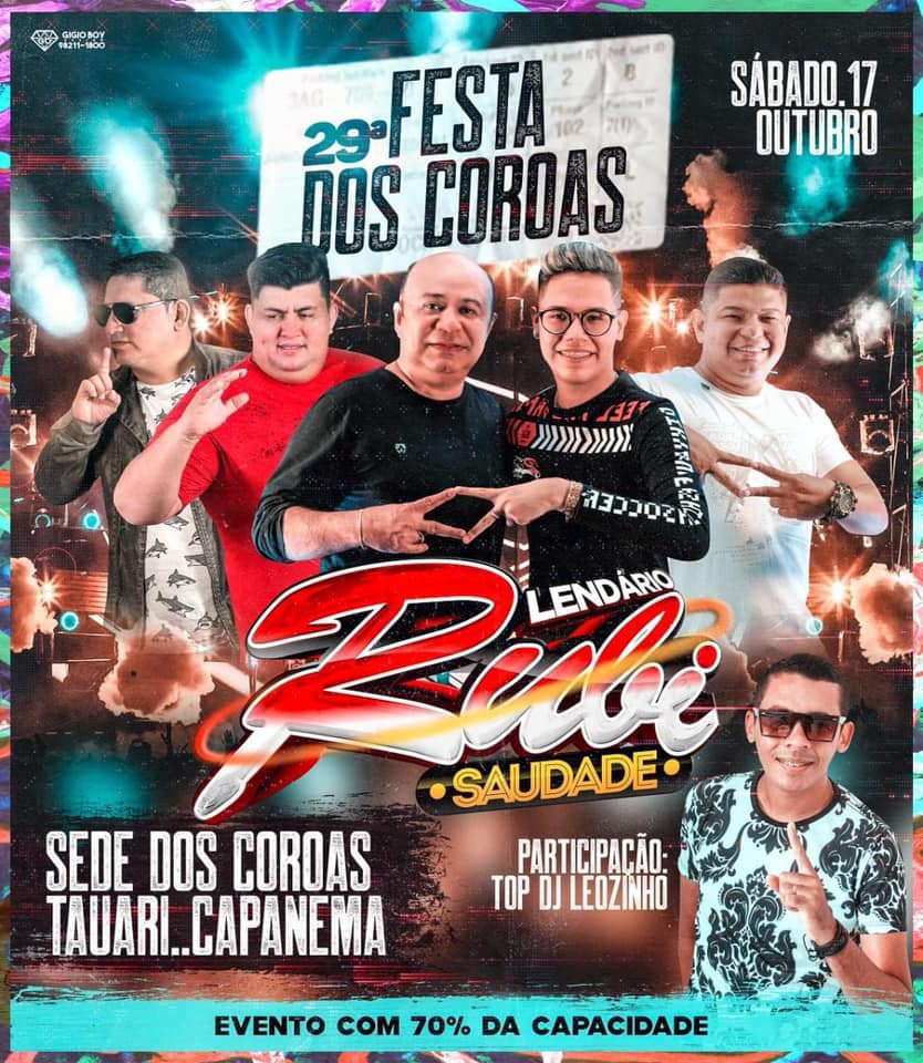 CD AO VIVO LENDÁRIO RUBI SAUDADE - 29 FESTA DOS COROAS TAUARI 17