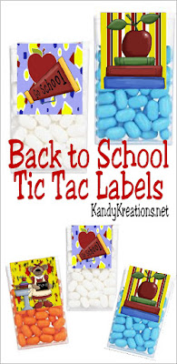 Go Back to School with these fun Tic Tac Labels.  They are great for a Back to school party or as a fun treat.