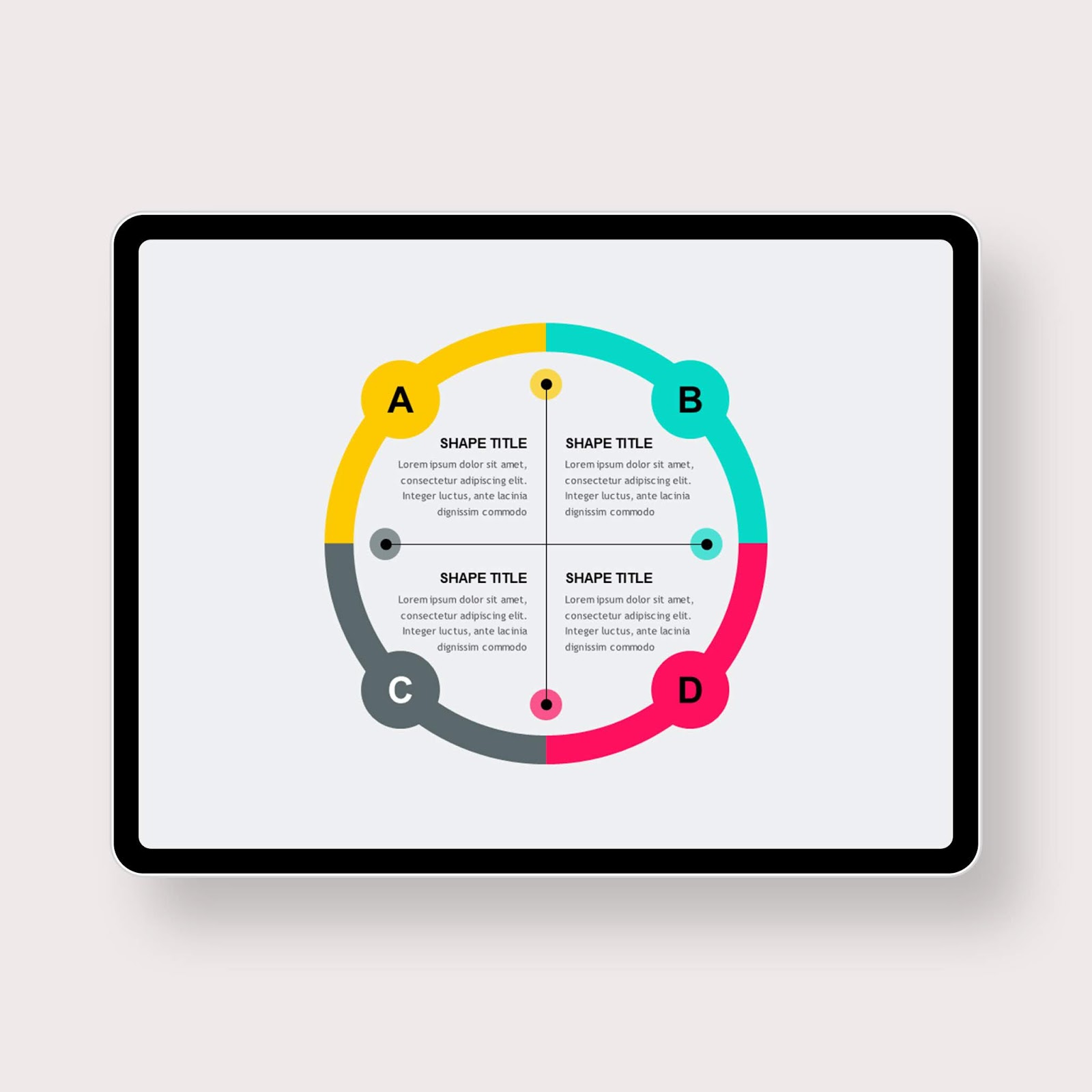 Cross Divide Circle PowerPoint Templates PowerPoint Free