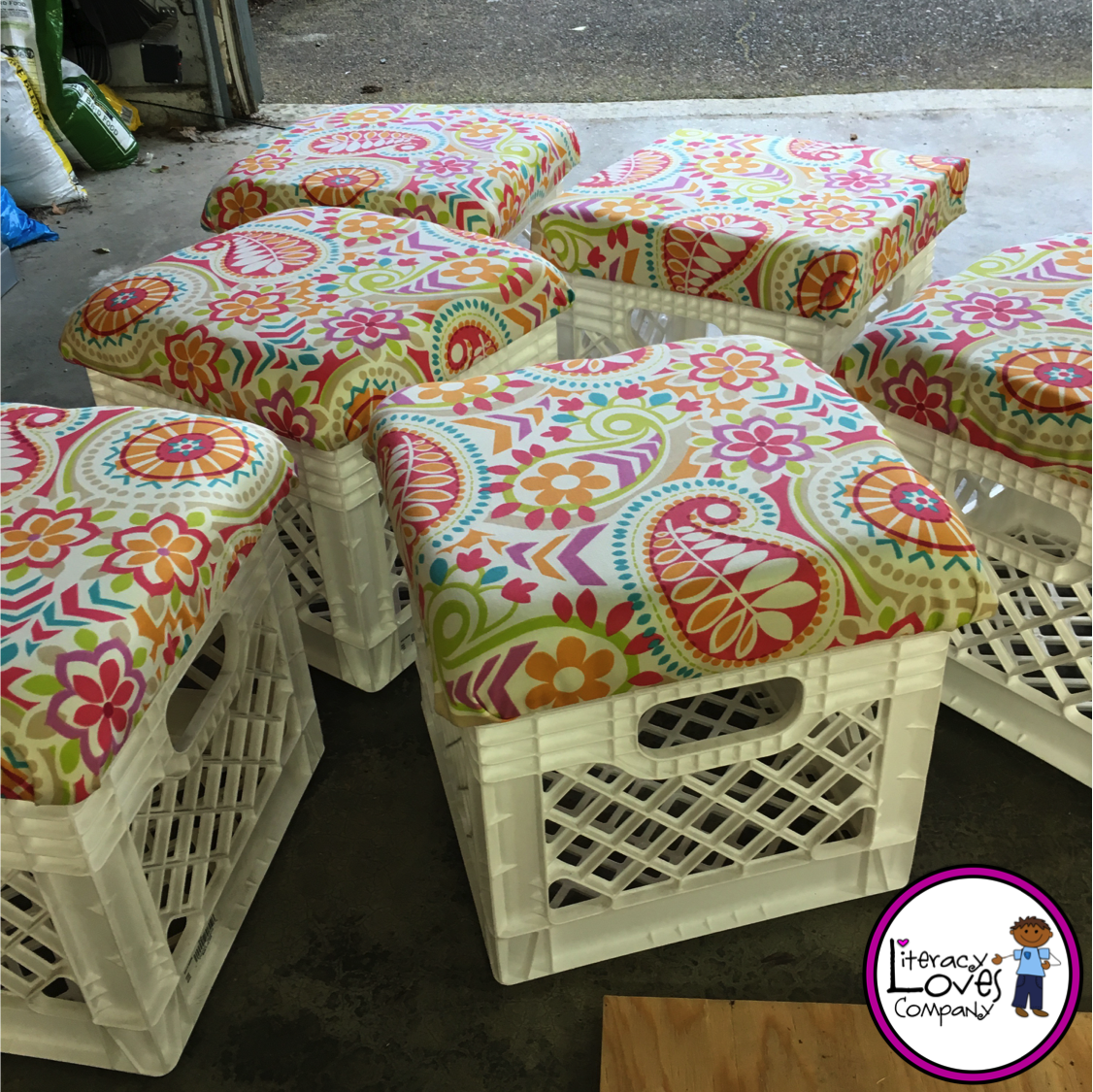 Literacy Loves Company Classroom DIY Crate Seats