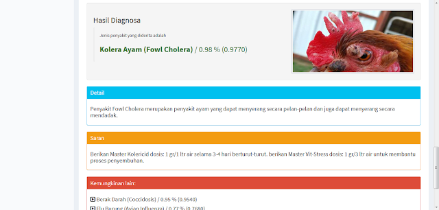 Sistem Pakar Diagnosa Penyakit Ayam Metode Certainty Factor