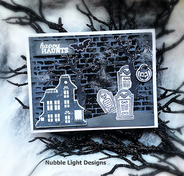 Spooky Halloween Card by September Guest Designer Priscilla Joseph | Spooky Street Stamp Set and Count Newton Stamp Set by Newton's Nook Designs #newtonsnook #handmade