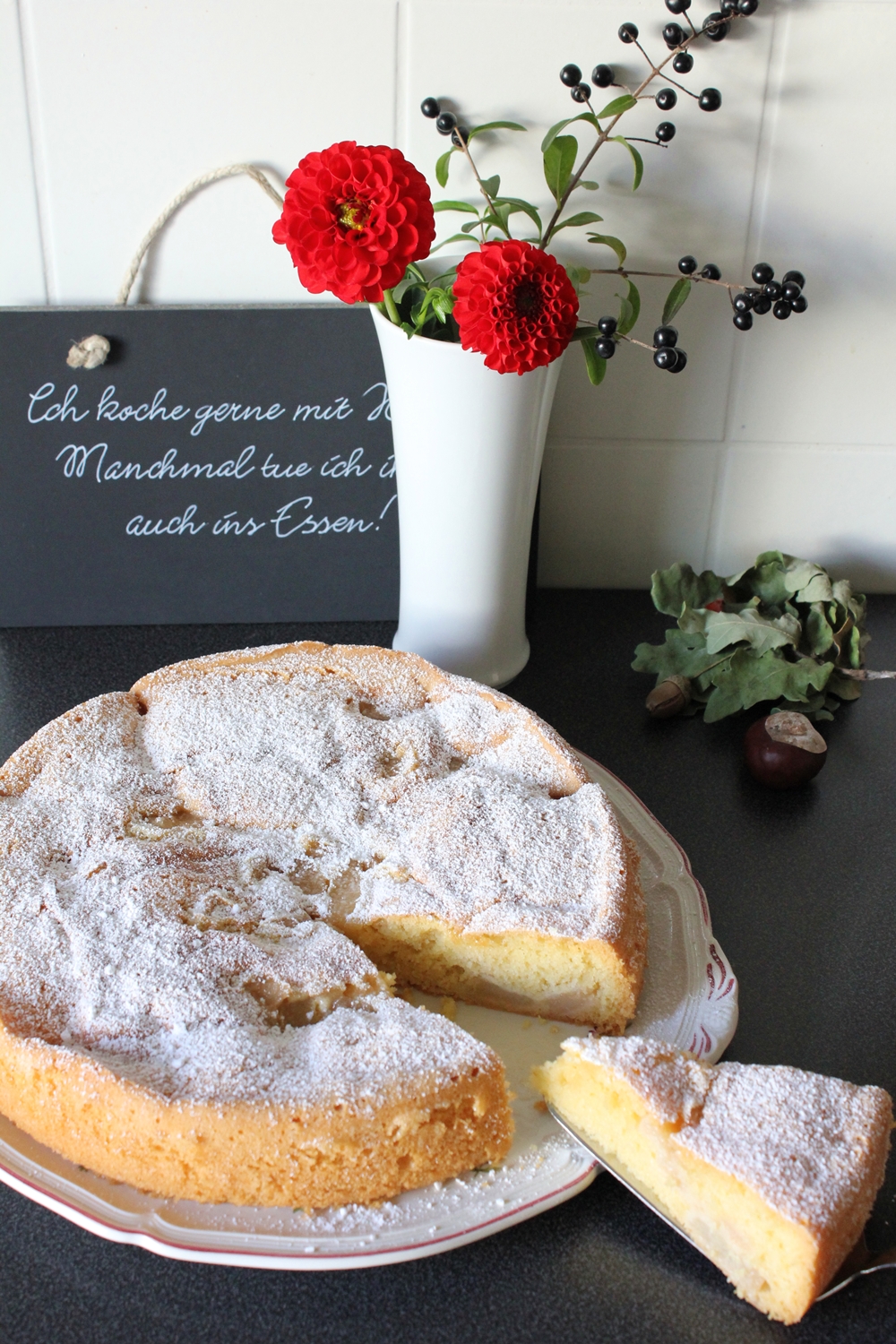 Wolkenfees Küchenwerkstatt: Birnenkompott-Kuchen