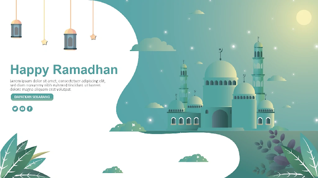 Free Desain Flat PPT : Download Contoh Desain Flat Ramadhan Power Point