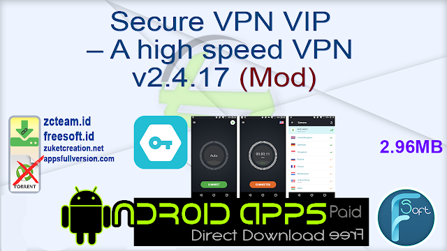 Secure VPN VIP – A high speed VPN v2.4.17 (Mod)