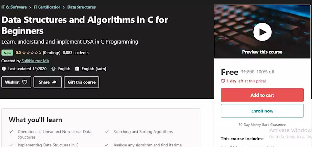 Data Structures and Algorithms in C for Beginners