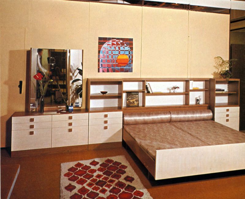 Colorful Pictures of Furnitures in the 1970s vintage everyday
