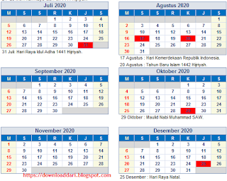 Download Kalender Indonesia Tahun 2020 Pdf Dengan Hari Libur | Download
