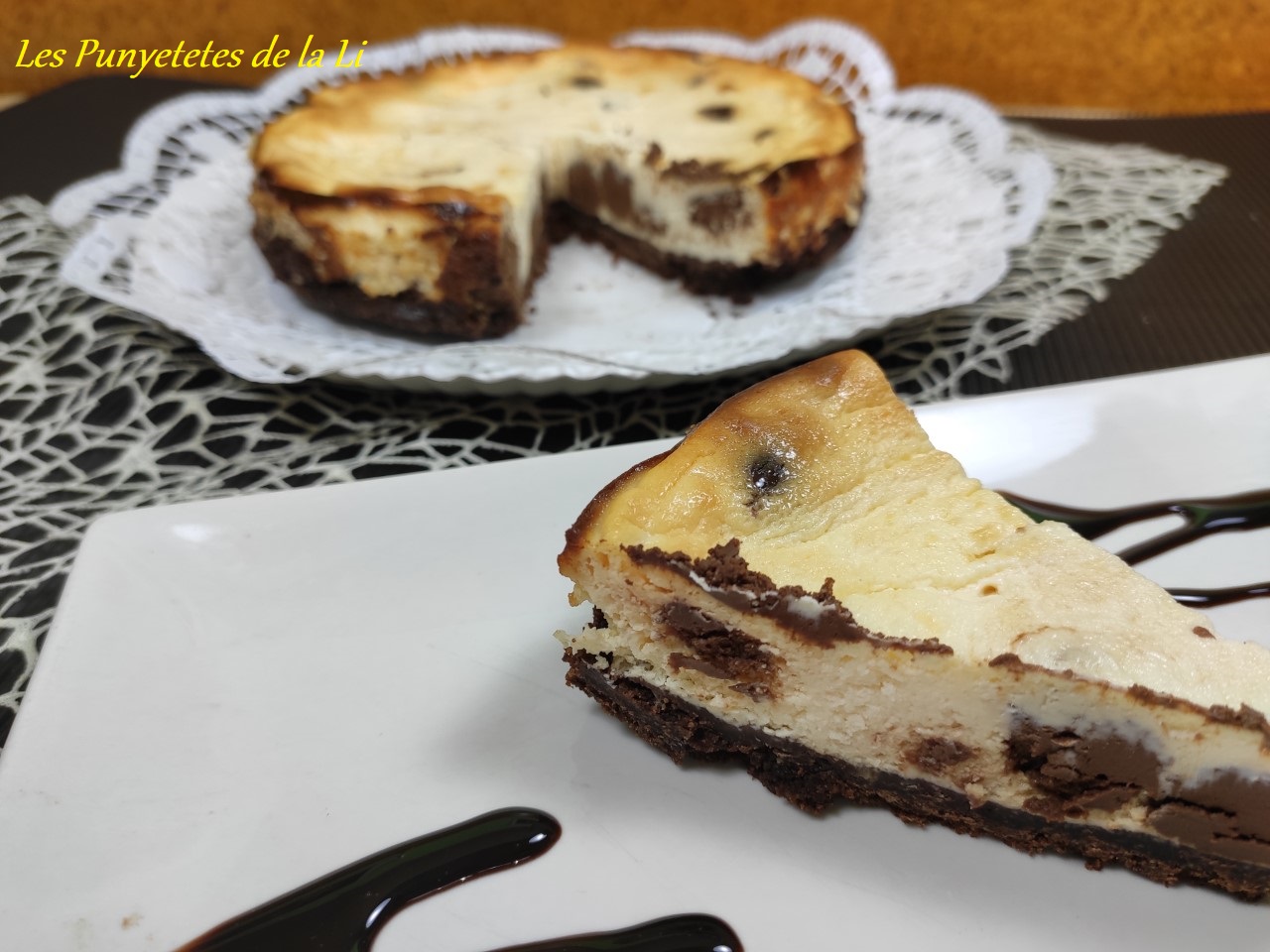 Receta TARTA DE QUESO CON CHOCOLATE Mis Recetas Caseras