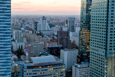 Варшава с Дворца науки и культуры. Warsaw centrum