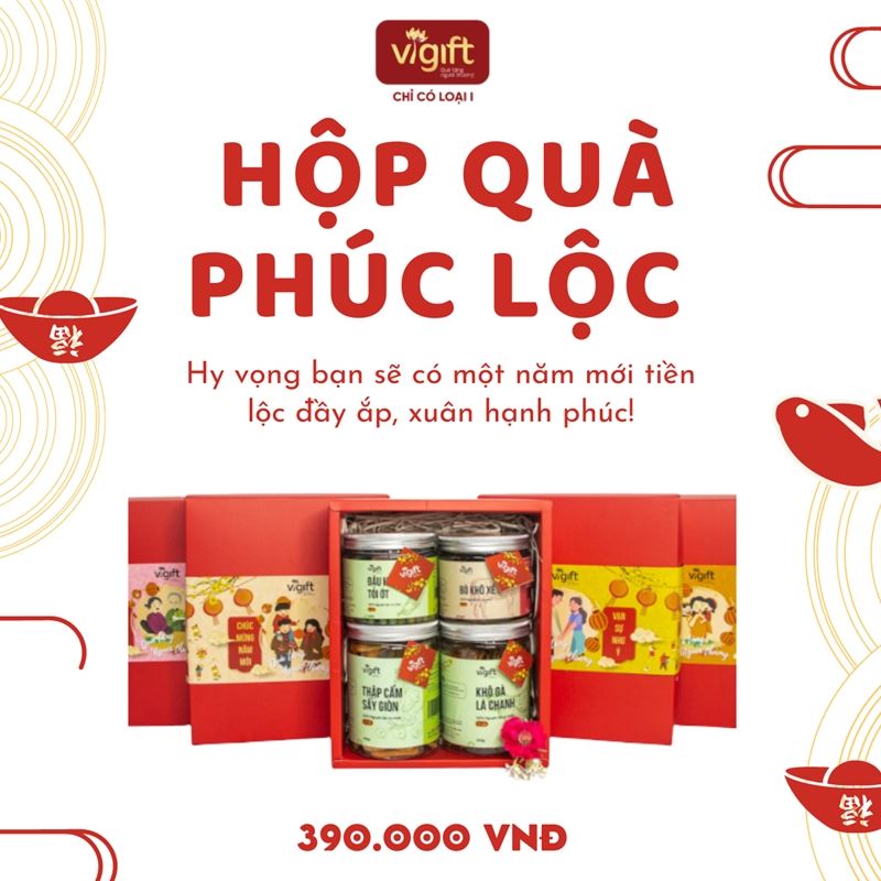 [Hỗn Hợp] ViGift Hộp Quà ViGift 4 Phúc Lộc