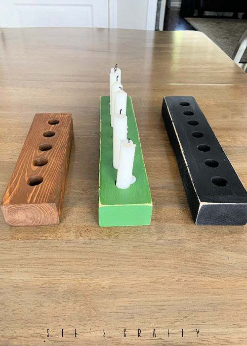 She's Crafty Wooden Candle Holder for fall