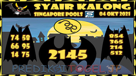 Syair Kalong Togel Singapura Senin 04-10-2021