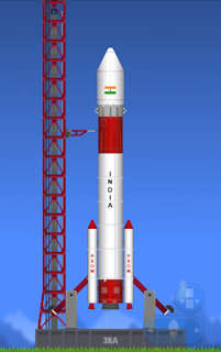 PSLV rocket on the launch pad