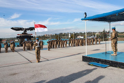 Komandan Konga UNIFIL Pimpin Pelepasan Rotasi Personel Chalk 6 Satgas Yonmek XXIII-N