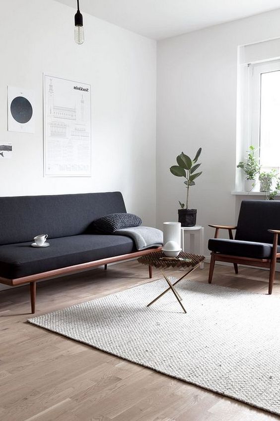 Good Scandinavian Minimalist Living Room Idea For Small Apartment