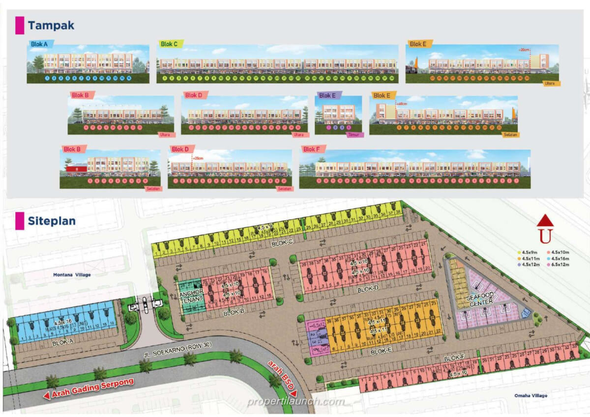 Siteplan Ruko Pisa Grande